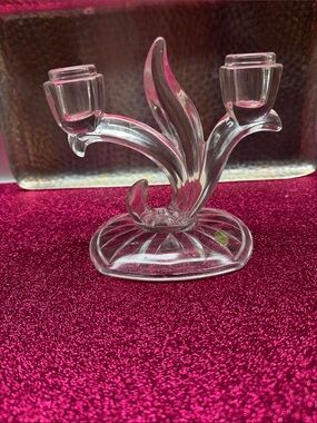 Vintage Indiana glass candle holder
